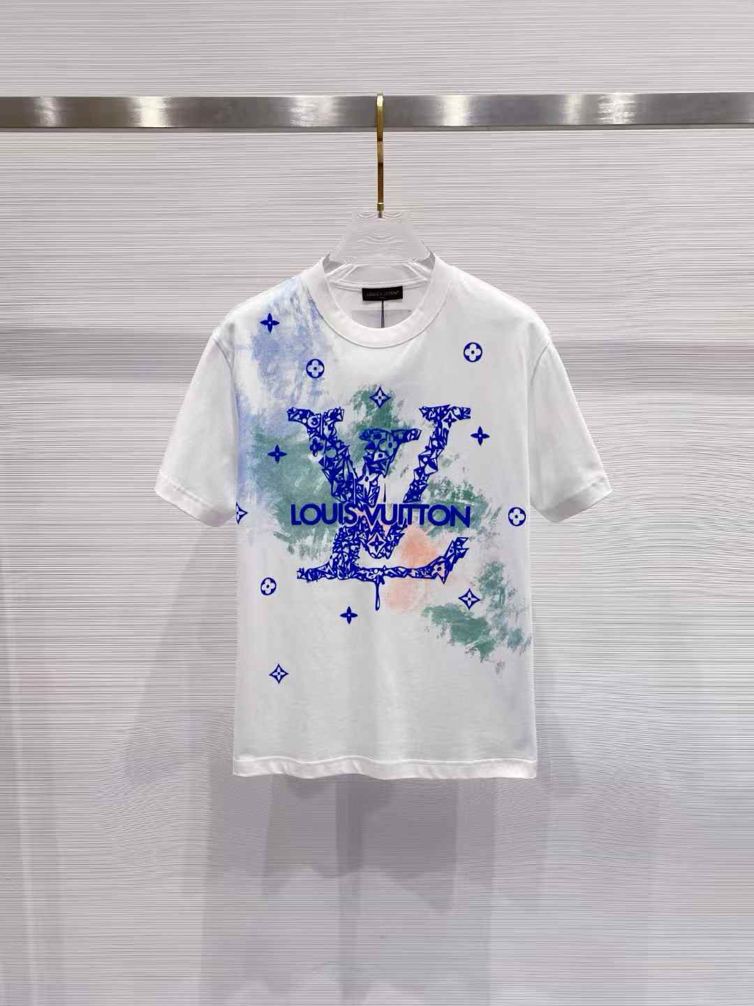 LV Print T-shirt made from soft cotton jersey white