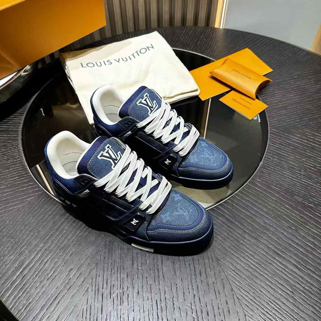 LV Trainer sneaker in Monogram denim
