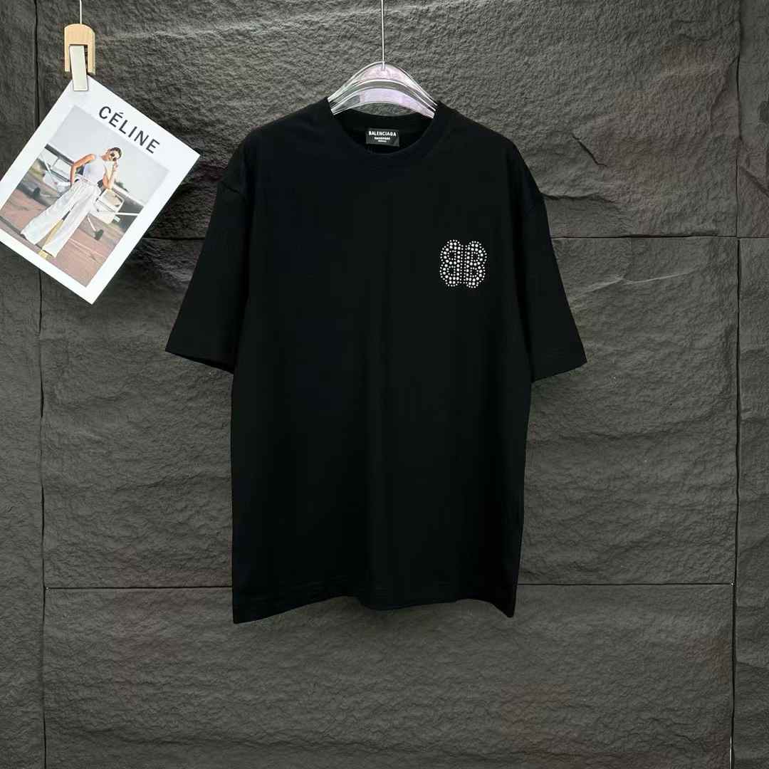 Balenciaga black t-shirt with a logo print on the chest