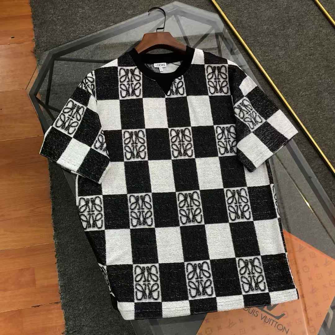 Loewe checkered T-shirt with a logo pattern