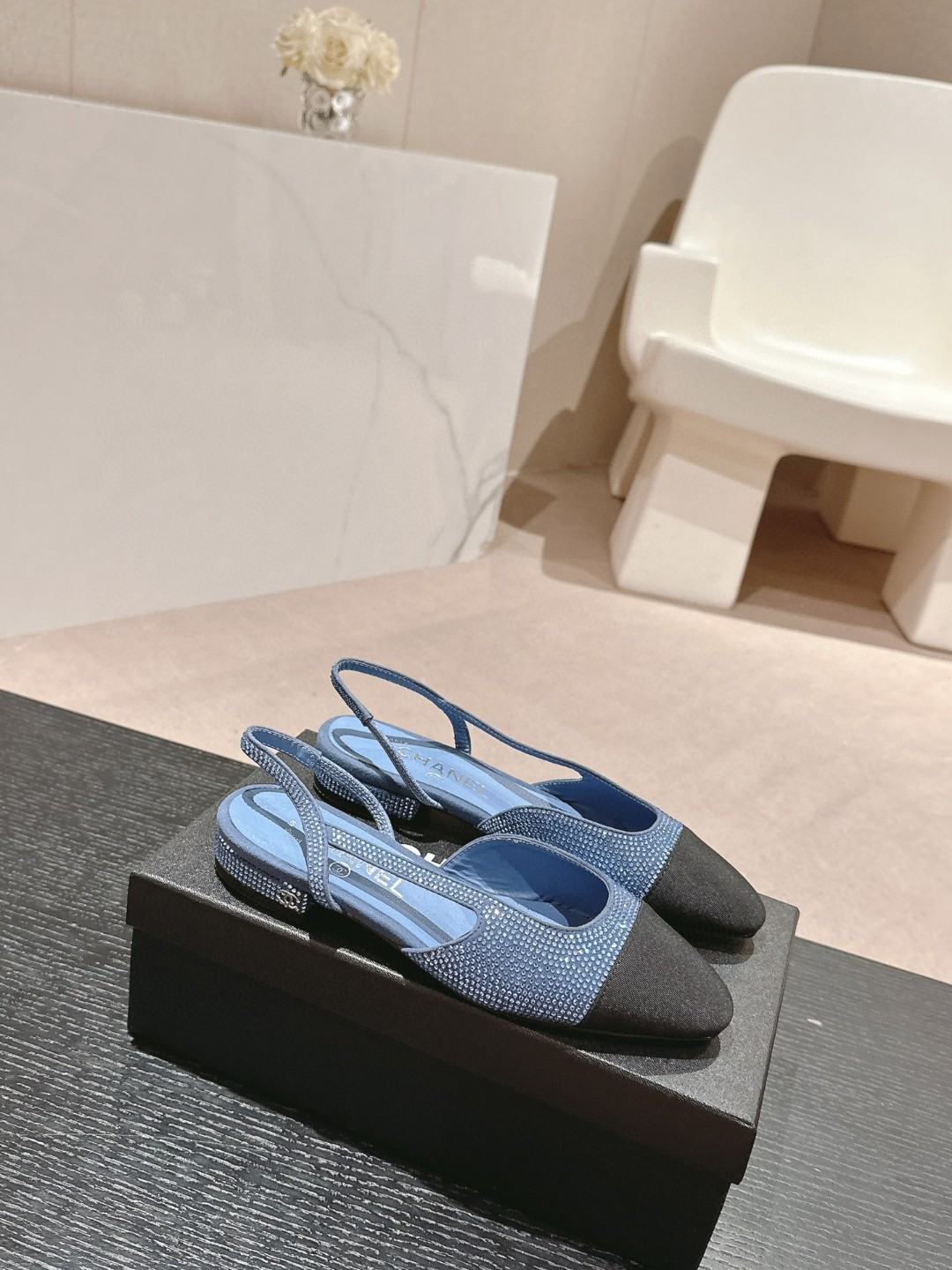 Chanel slingback flats all colors