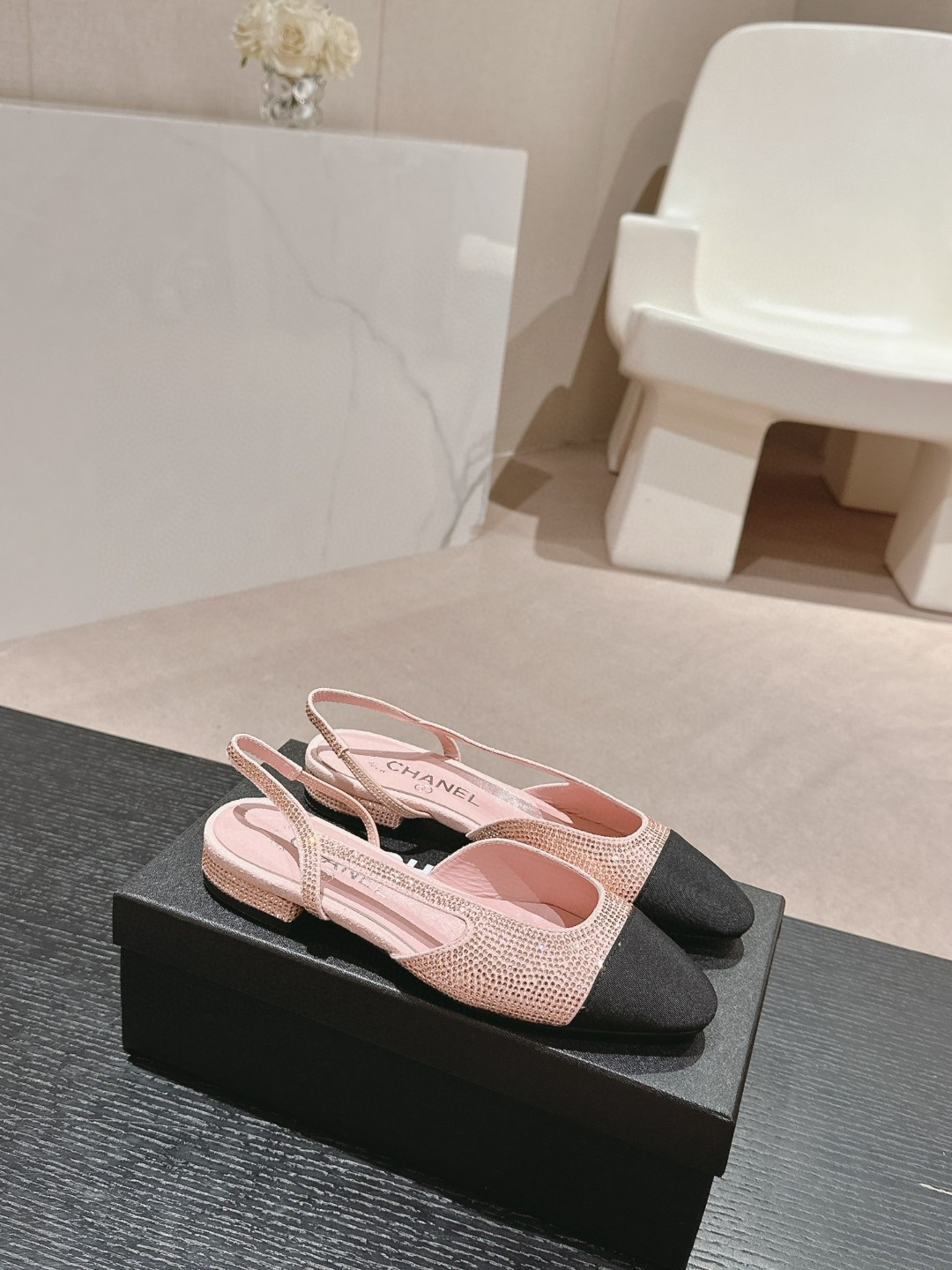 Chanel slingback flats all colors