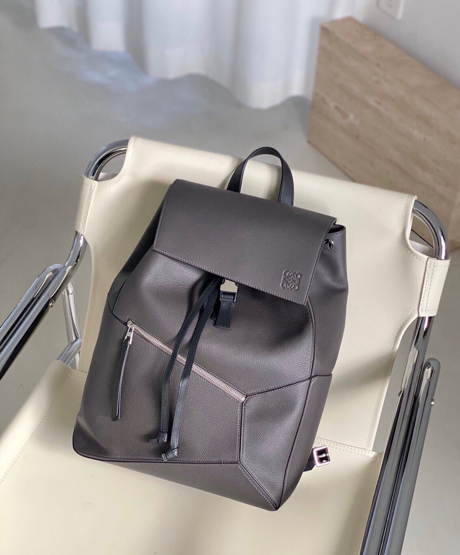 Loewe Puzzle Backpack in soft grained calfskin leather