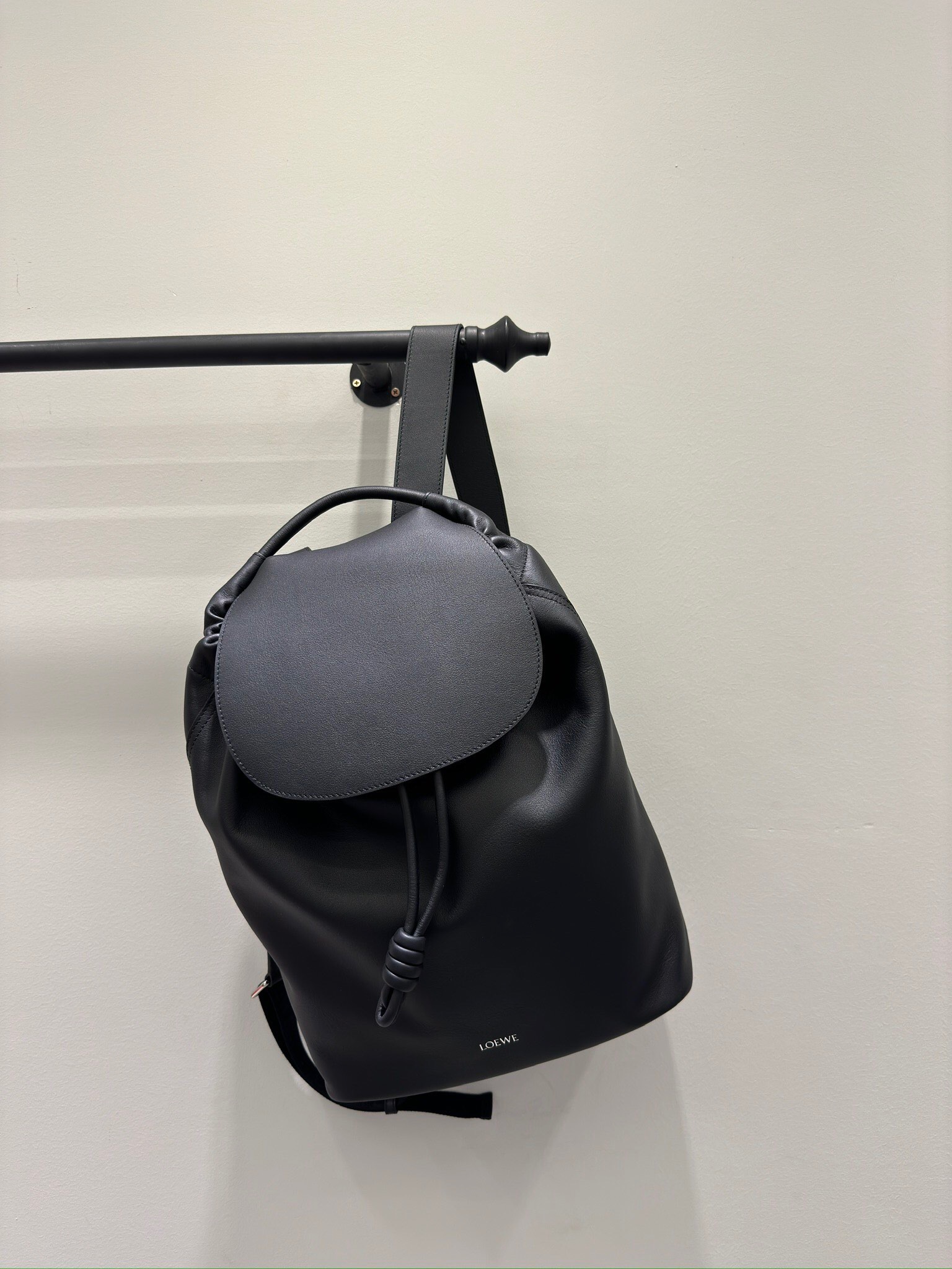 Loewe Flamenco leather backpack Black