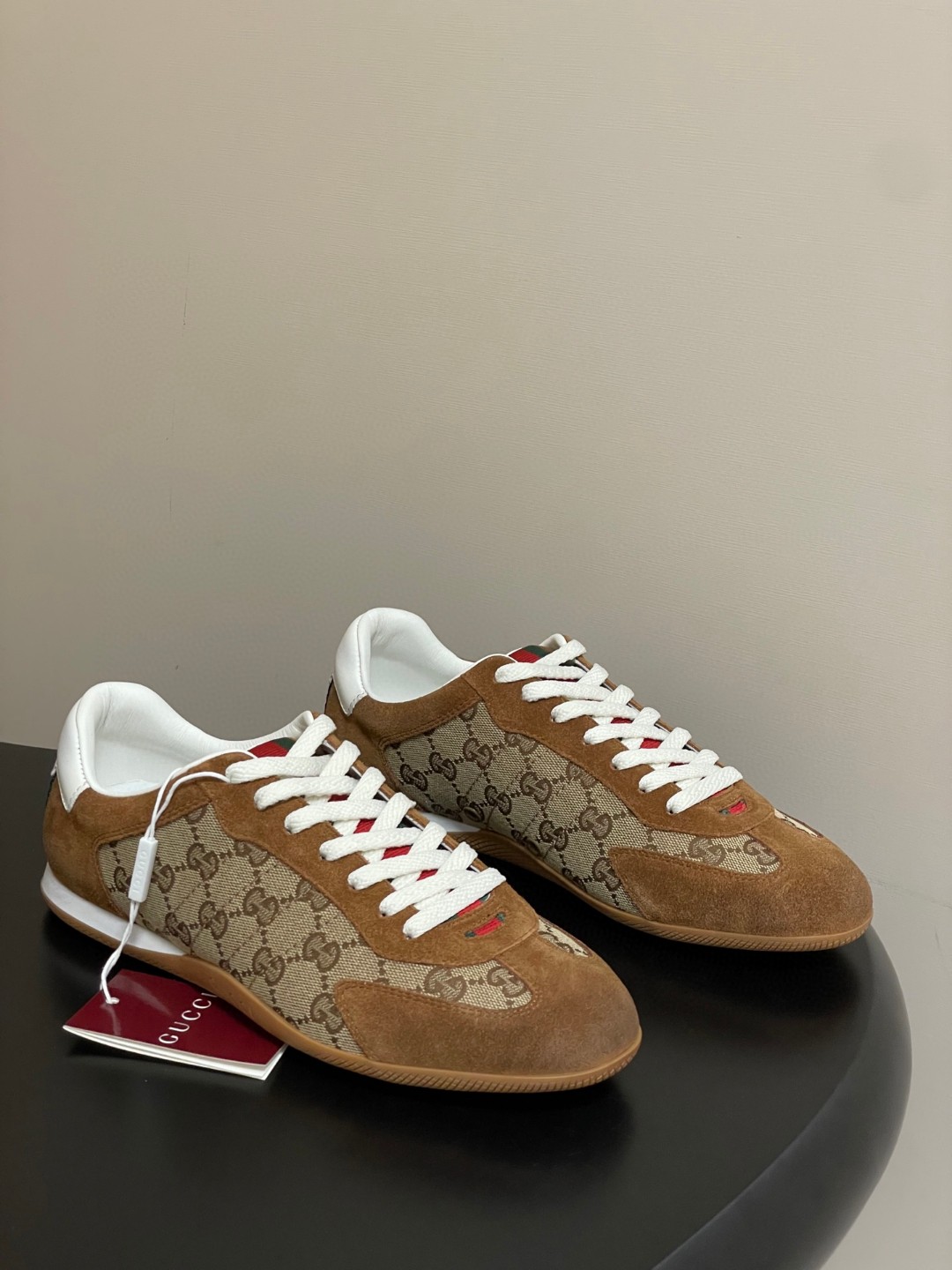 Gucci Shift GG Canvas and Suede Sneaker
