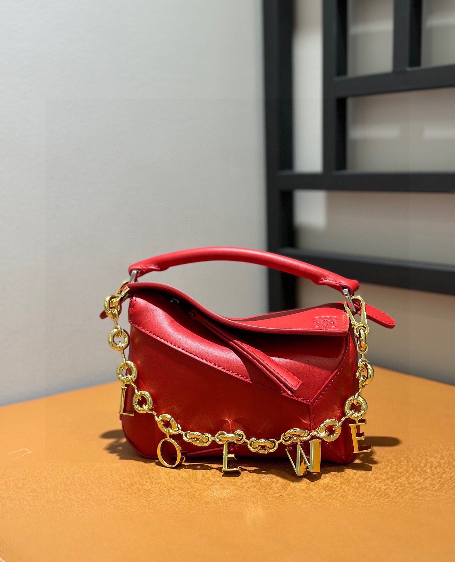 Loewe Puzzle bag with a gold-tone chain strap