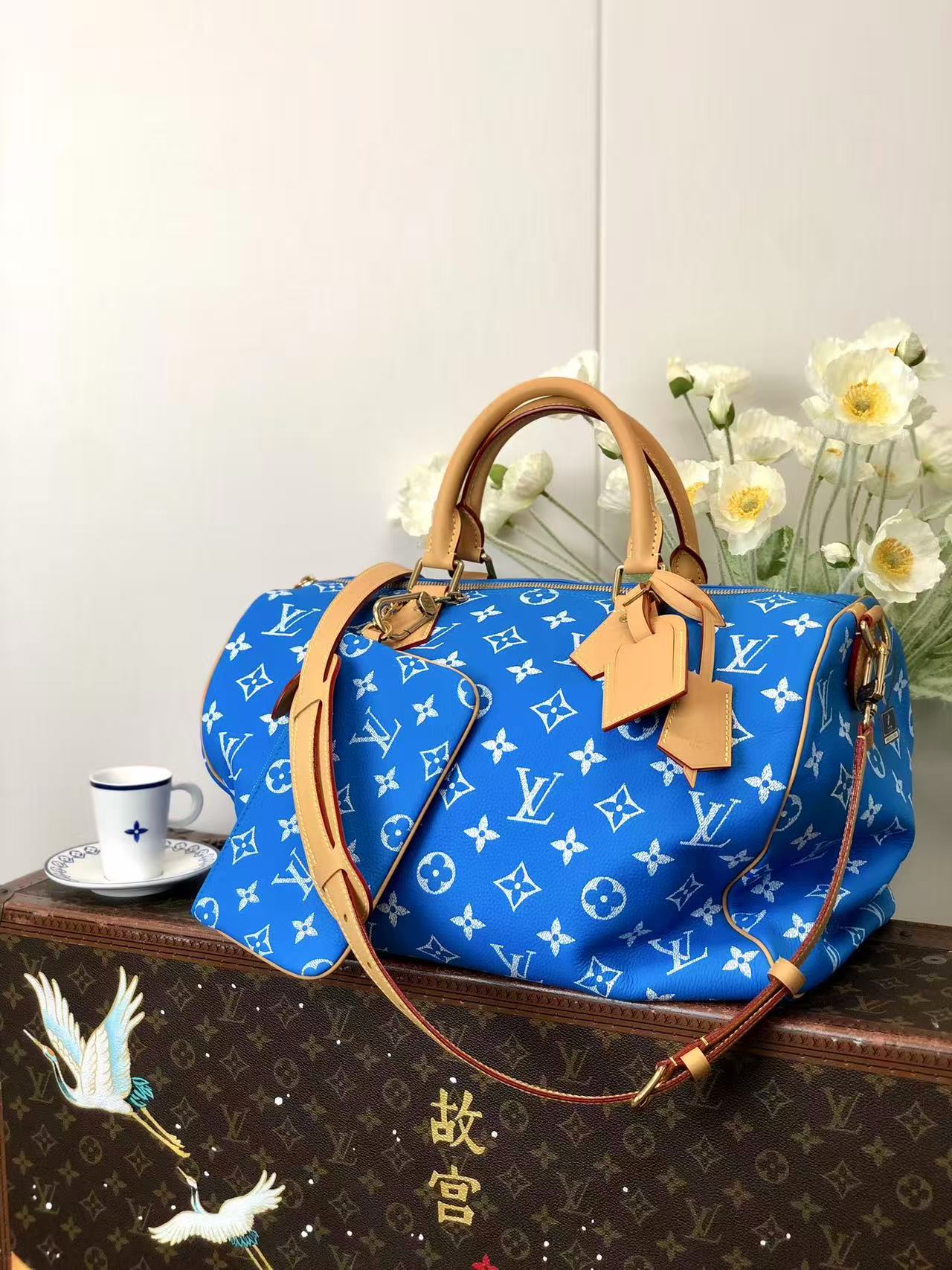 LV M24418 Speedy P9 Bandoulière 40 bleu