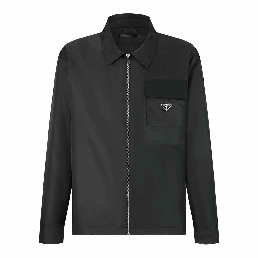 Prada Re-Nylon Overshirt Blue