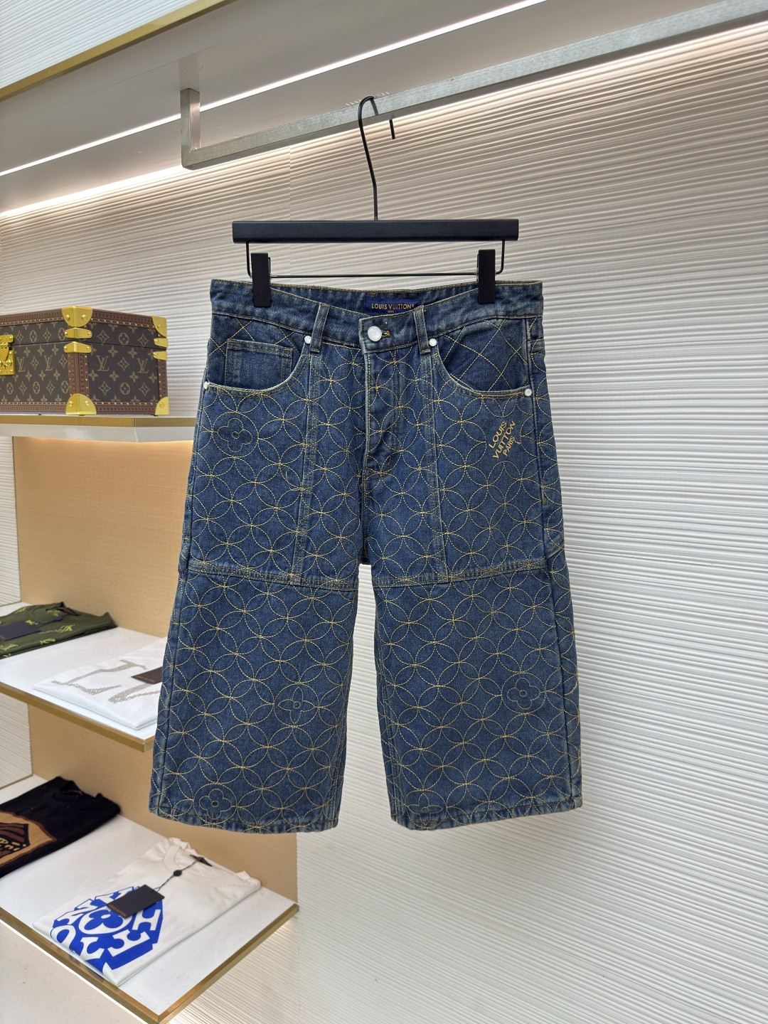 LV Monogram Denim Shorts