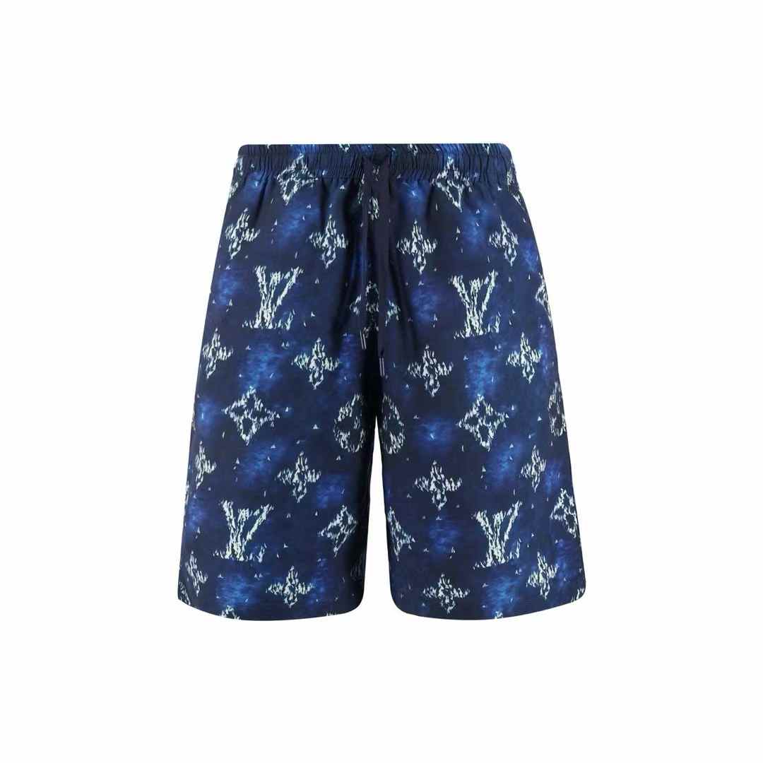 lv Monogram Swim Shorts with a blue and white