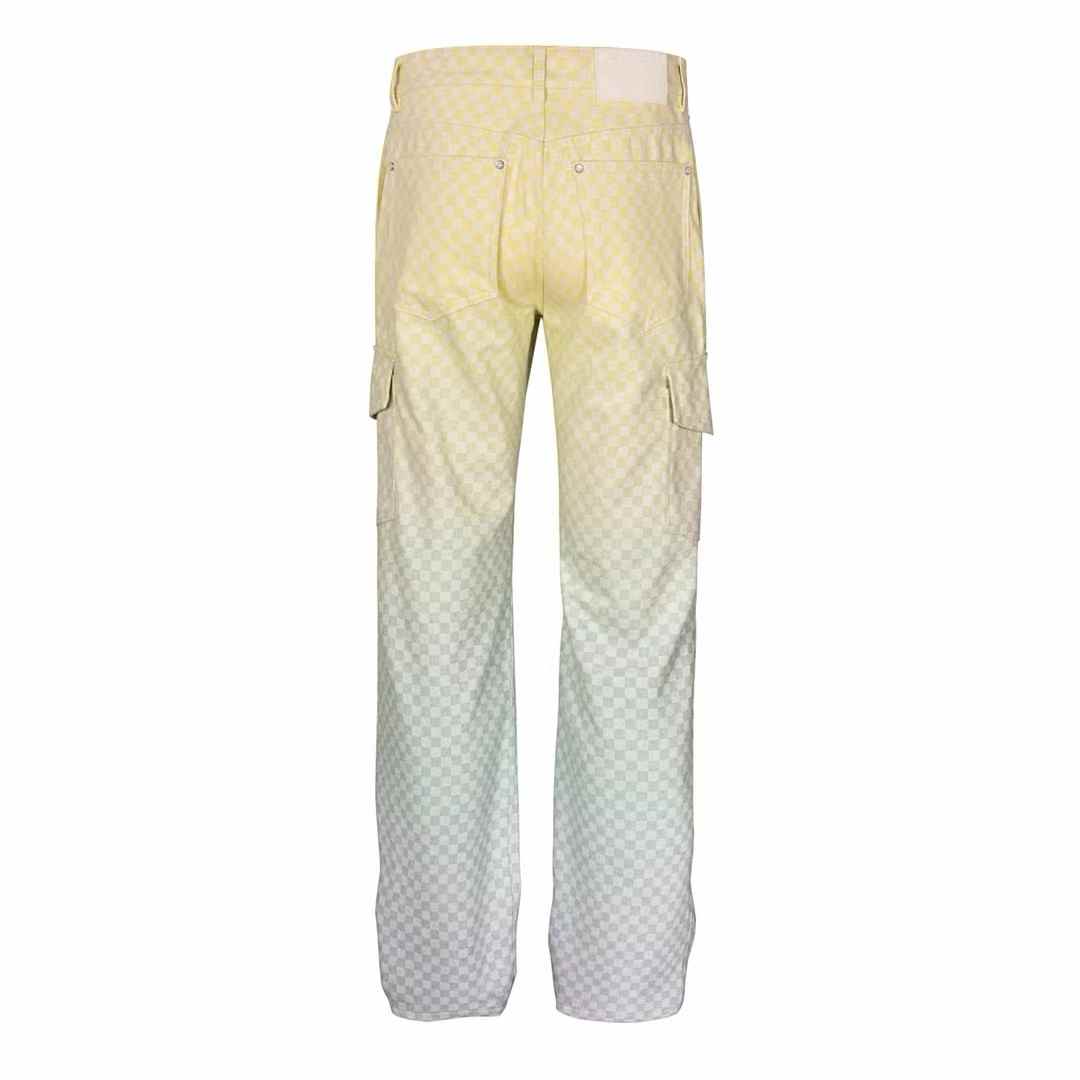 LV Damier Gradient Jacquard Denim Cargo Pants