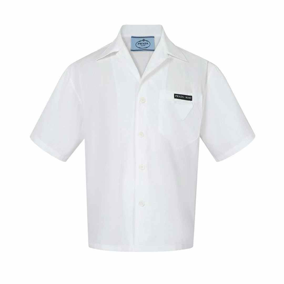Prada short-sleeved cotton shirt White