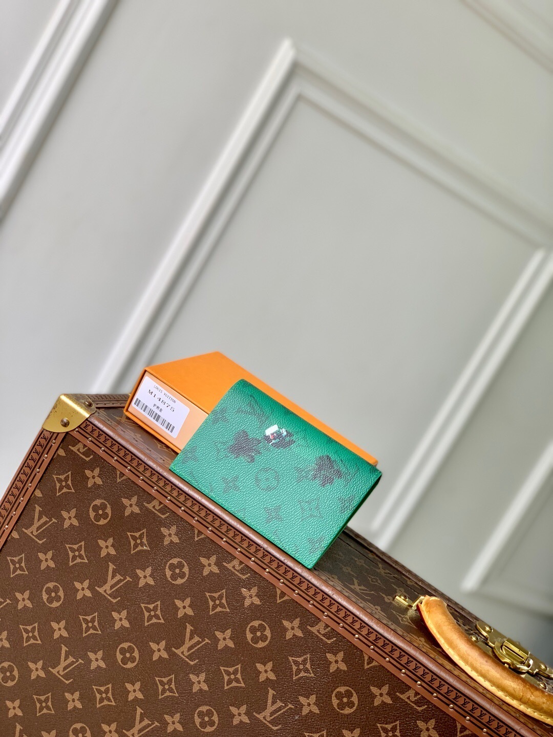 LV Multiple Wallet in Miami Green Monogram coated canvas and Taiga cowhide leather