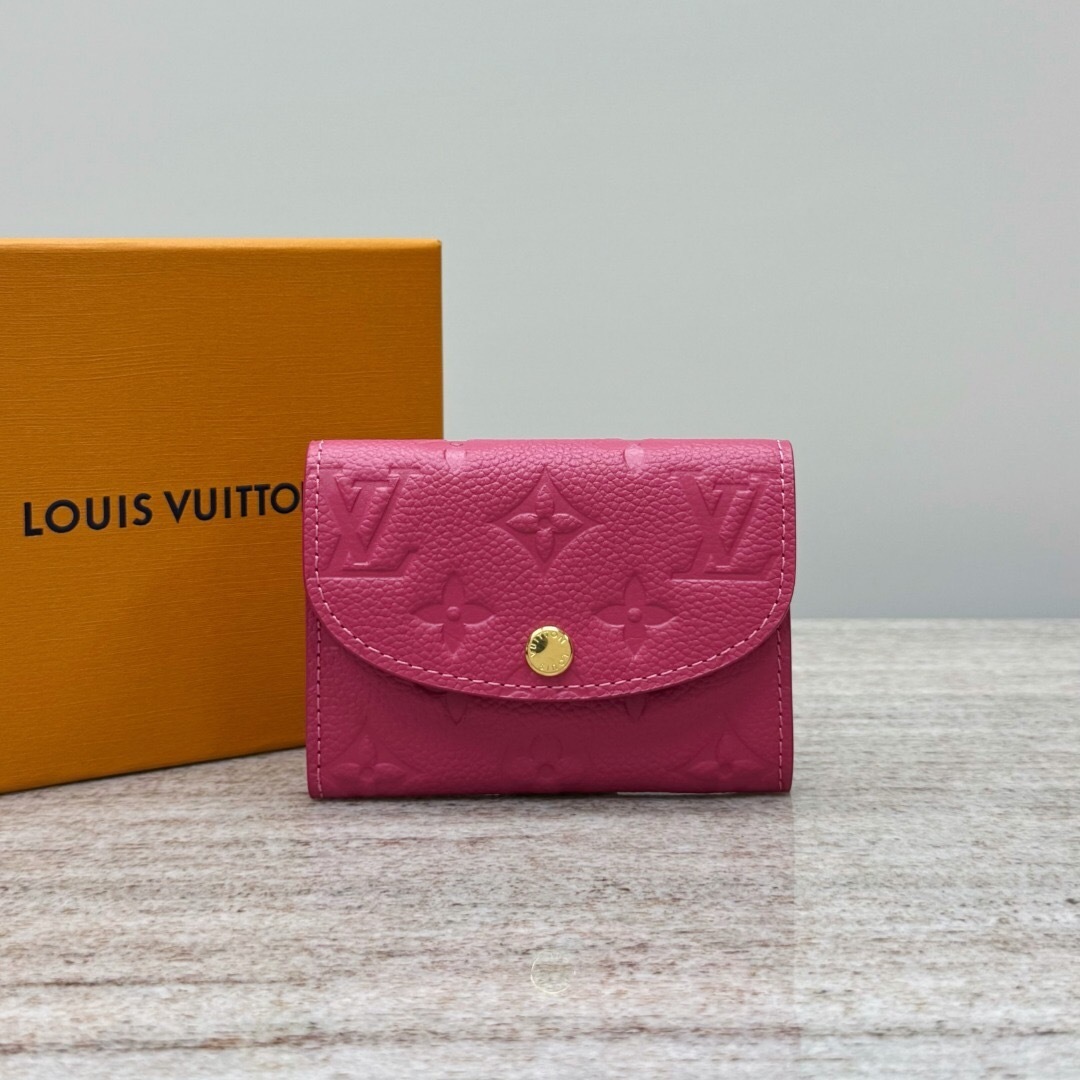 LV Rosalie Coin Purse in pink Monogram Empreinte leather