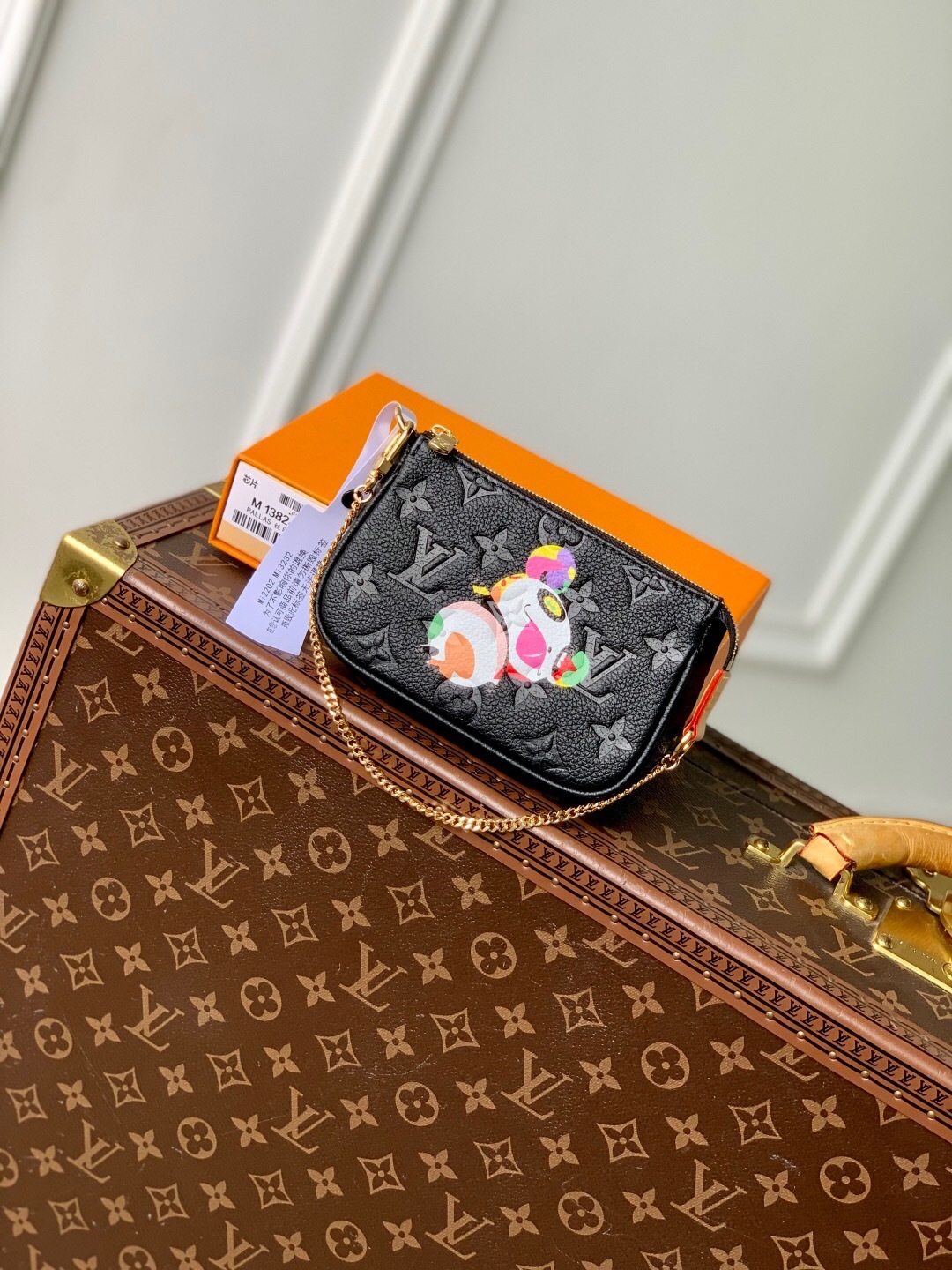 LV x Takashi Murakami Mini Pochette Accessoires bag in Monogram Empreinte leather