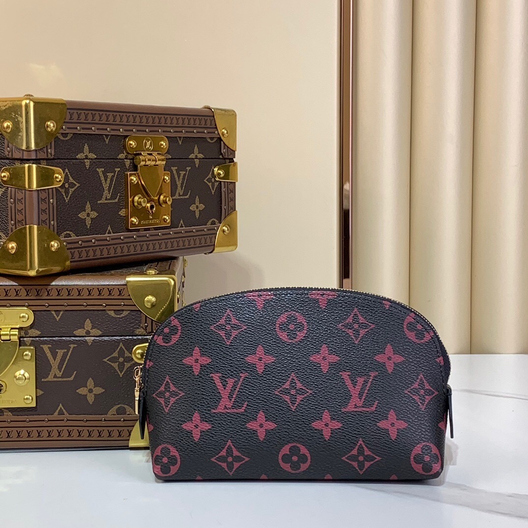 LV Pochette Cosmétique PM in Monogram Tomette coated canvas