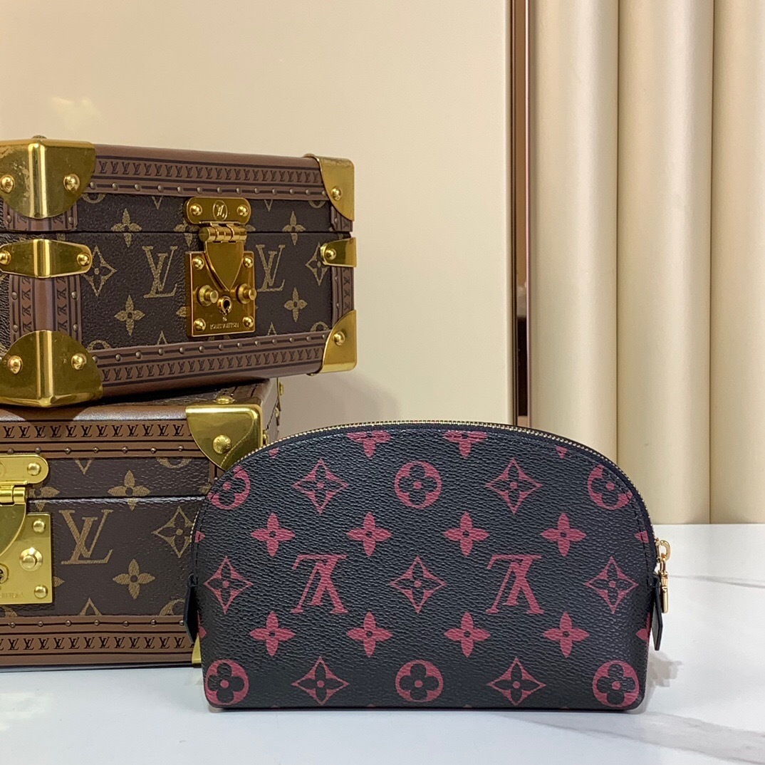 LV Pochette Cosmétique PM in Monogram Tomette coated canvas