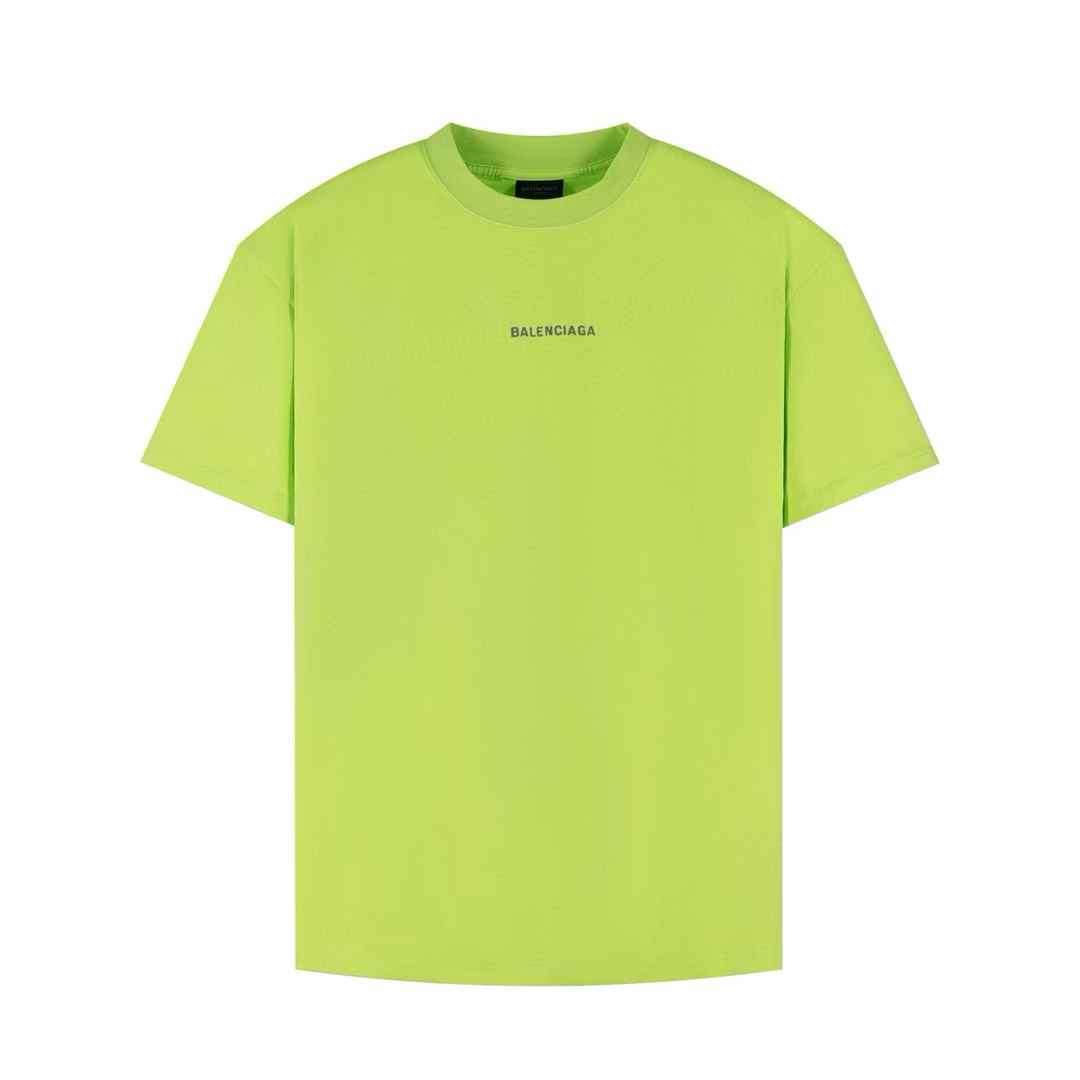 Balenciaga neon green logo-print oversized cotton T-shirt