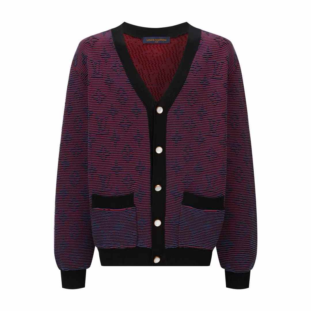 LV Optical Monogram Jacquard Cardigan