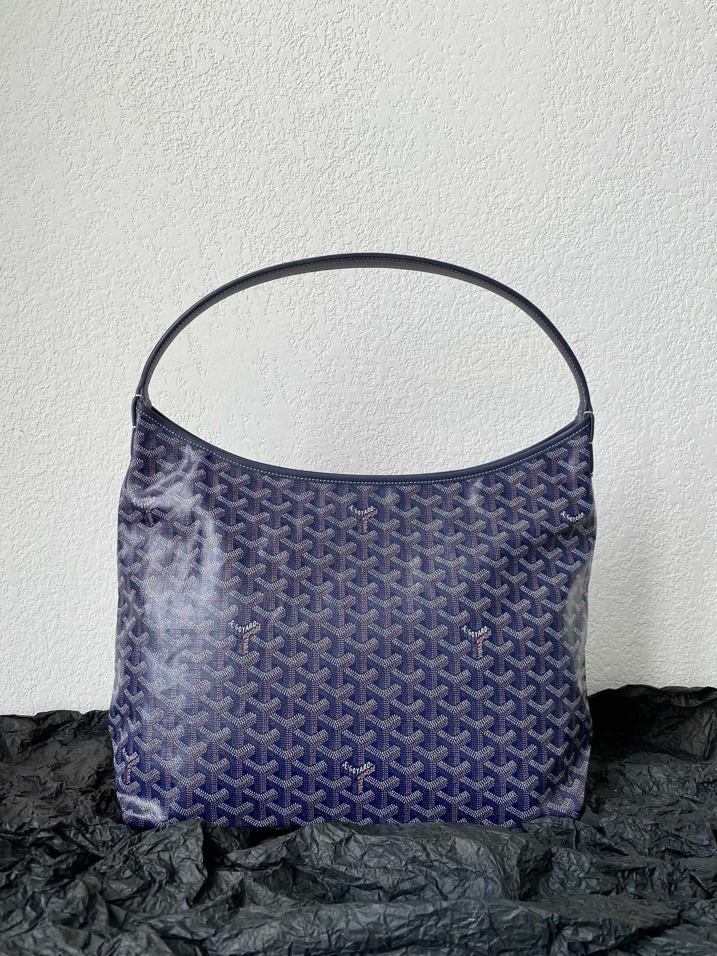 Goyard Boheme Hobo bag in blue Goyardine canvas