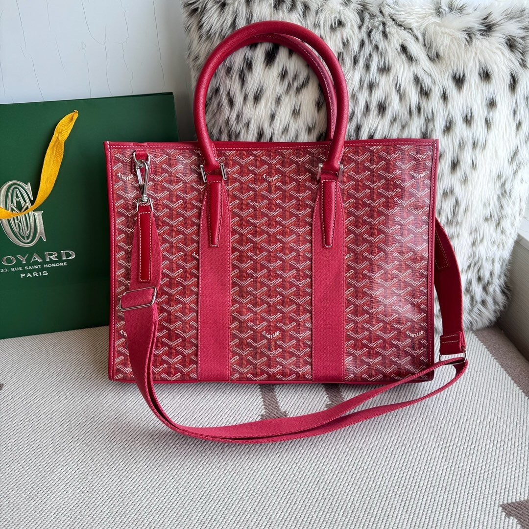 Goyard Morvan document case in red Goyardine canvas