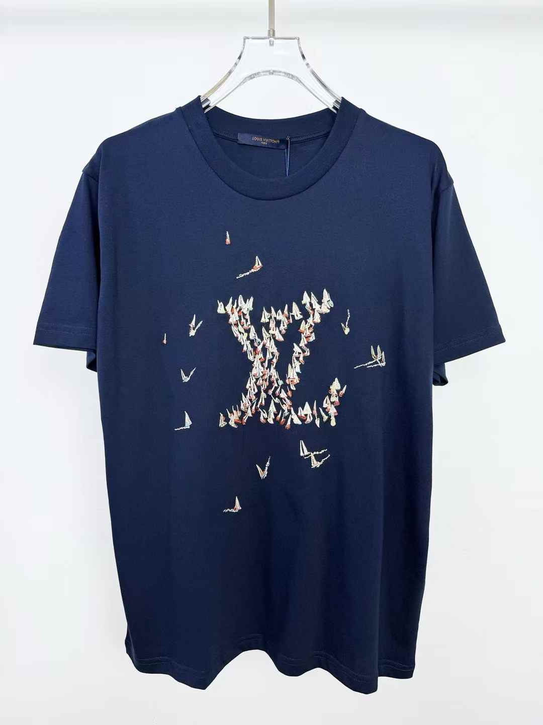 LV Embroidered Cotton T-Shirt