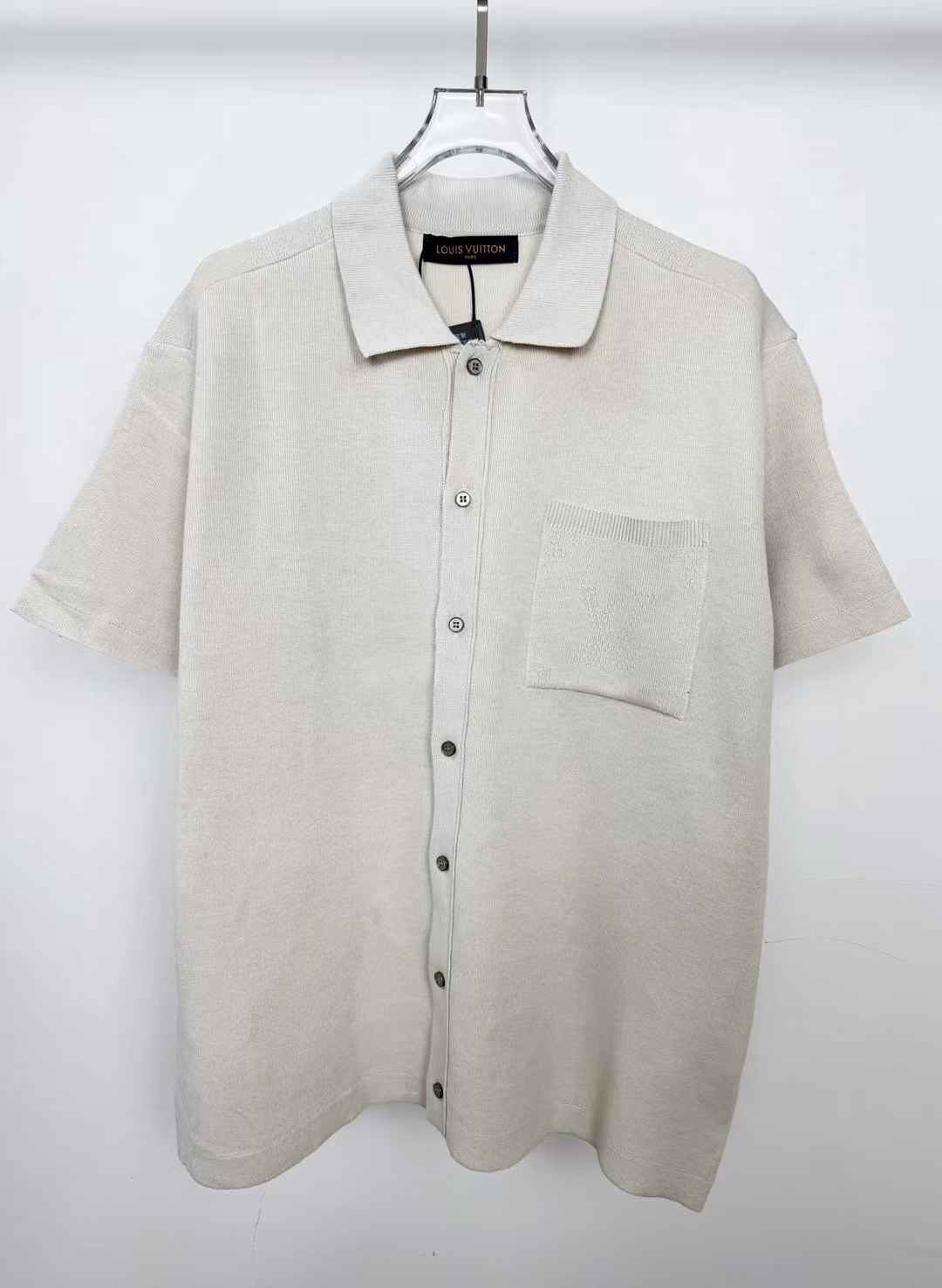 LV Monogram Embossed Short-Sleeved Knit Shirt