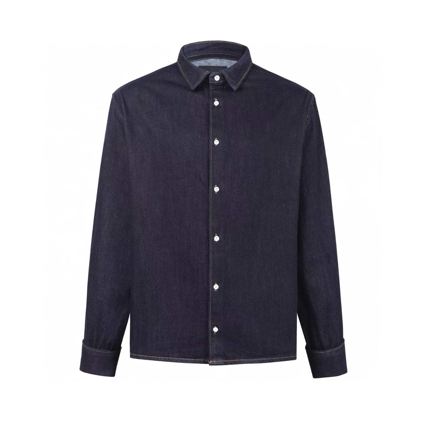 prada Comfort fit Button Up Shirt in Blue Denim