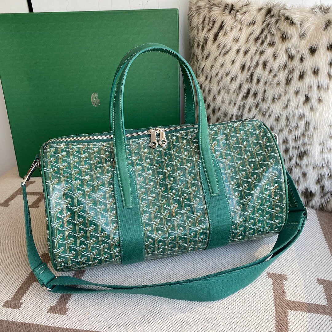 Goyard Barrel 40 Sports Bag in green