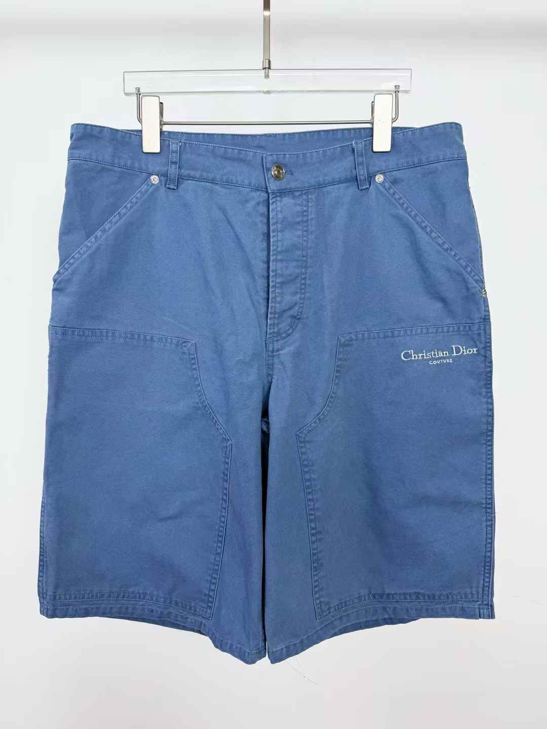 Christian Dior Homme Cargo Bermuda Shorts in blue
