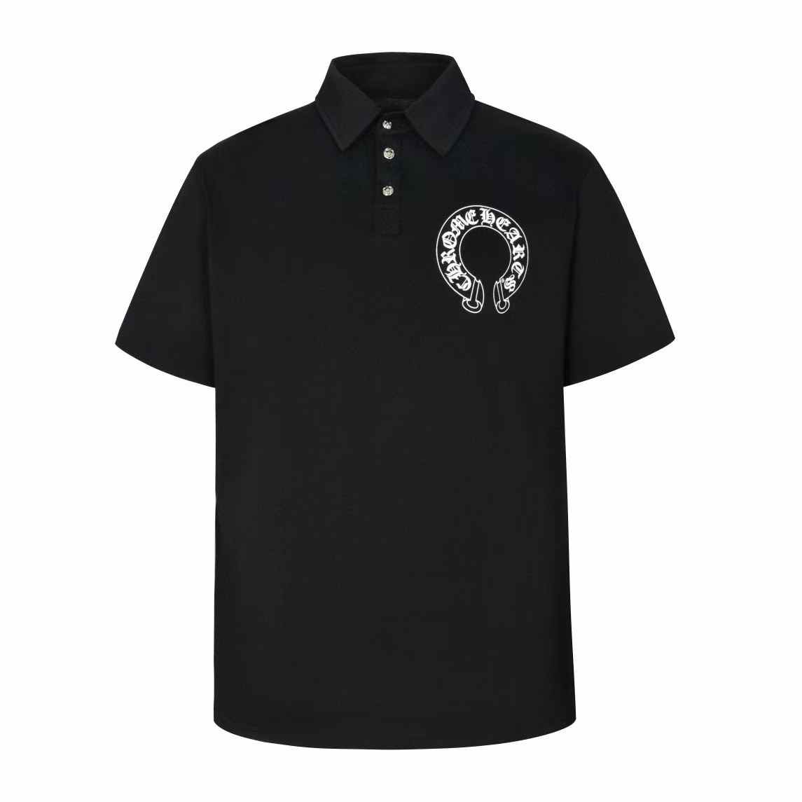 Chrome Hearts 'Horseshoe' logo polo shirt black