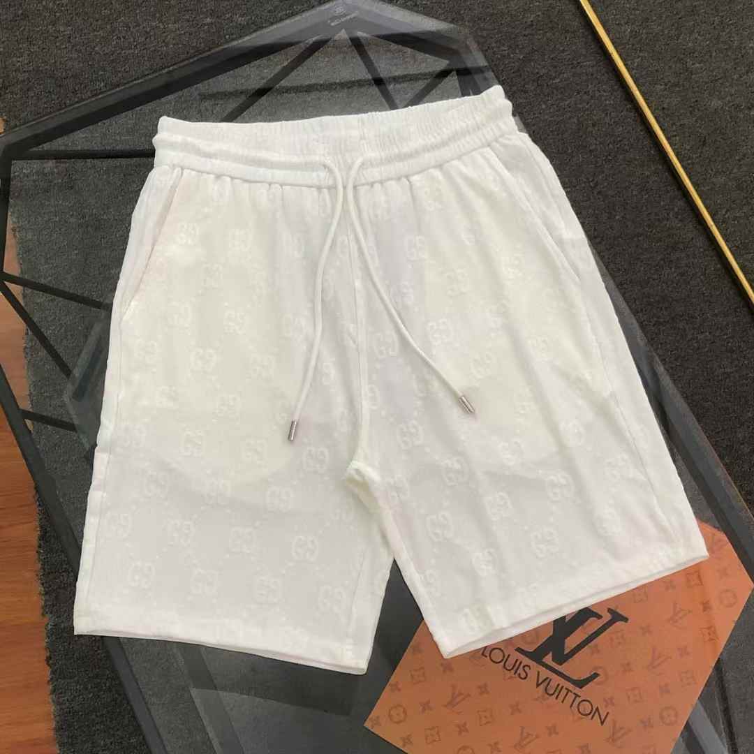 Gucci Stencil-effect Monogram Shorts in white