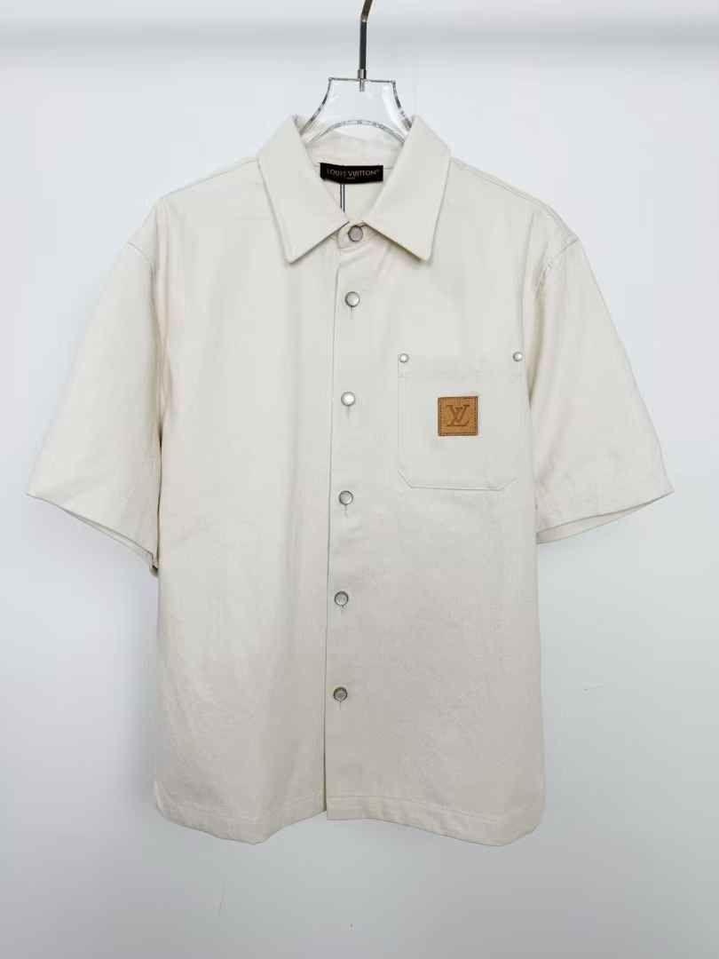 LV cream short-sleeve shirt