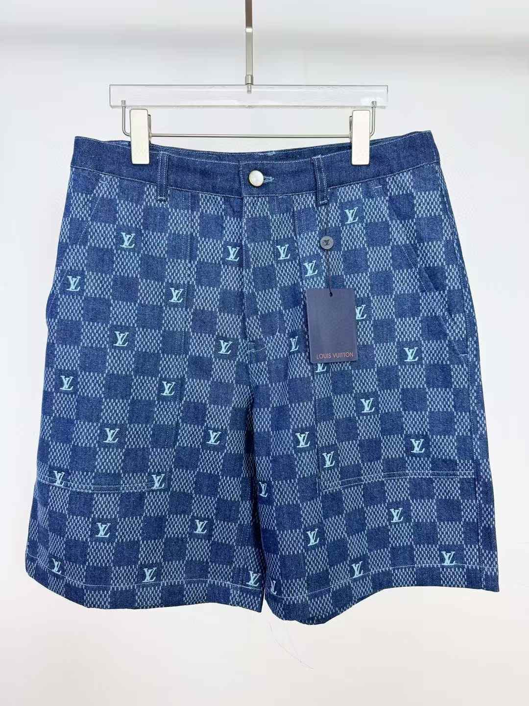lv Damier pattern shorts