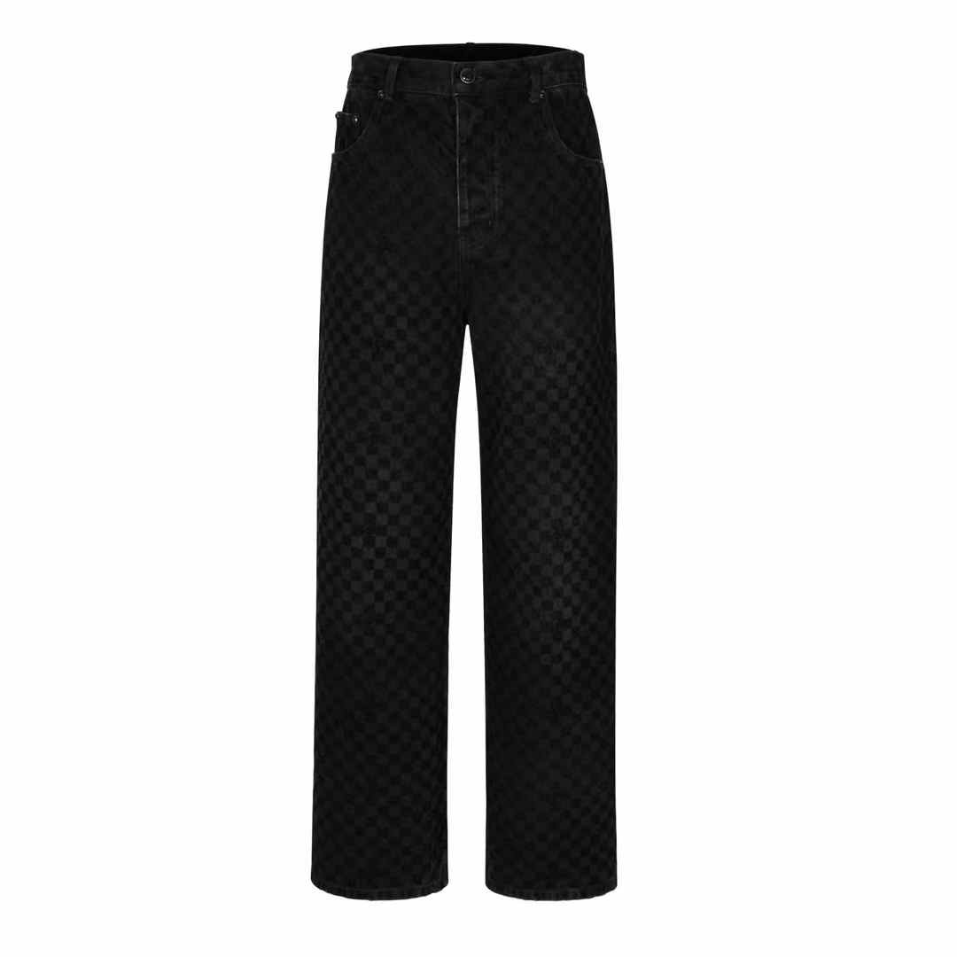 LV black jacquard monogram jeans