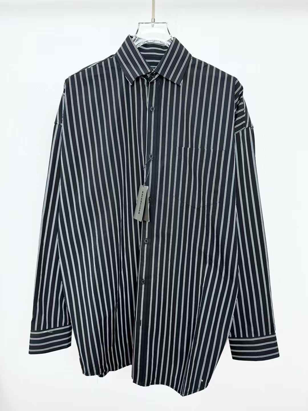 Balenciaga black and white striped shirt