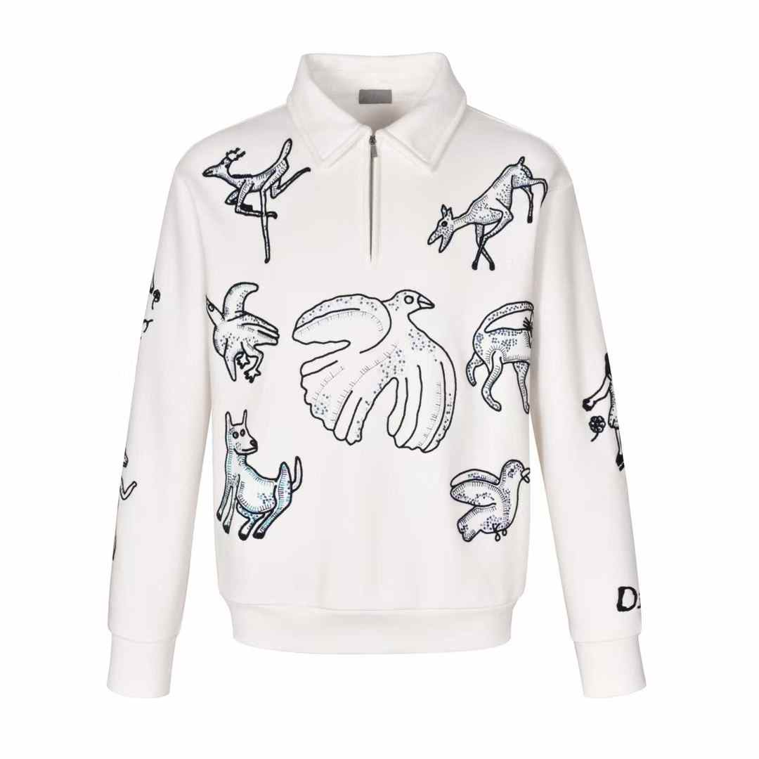 Dior and Hylton Nel Sweatshirt with Zipped Collar