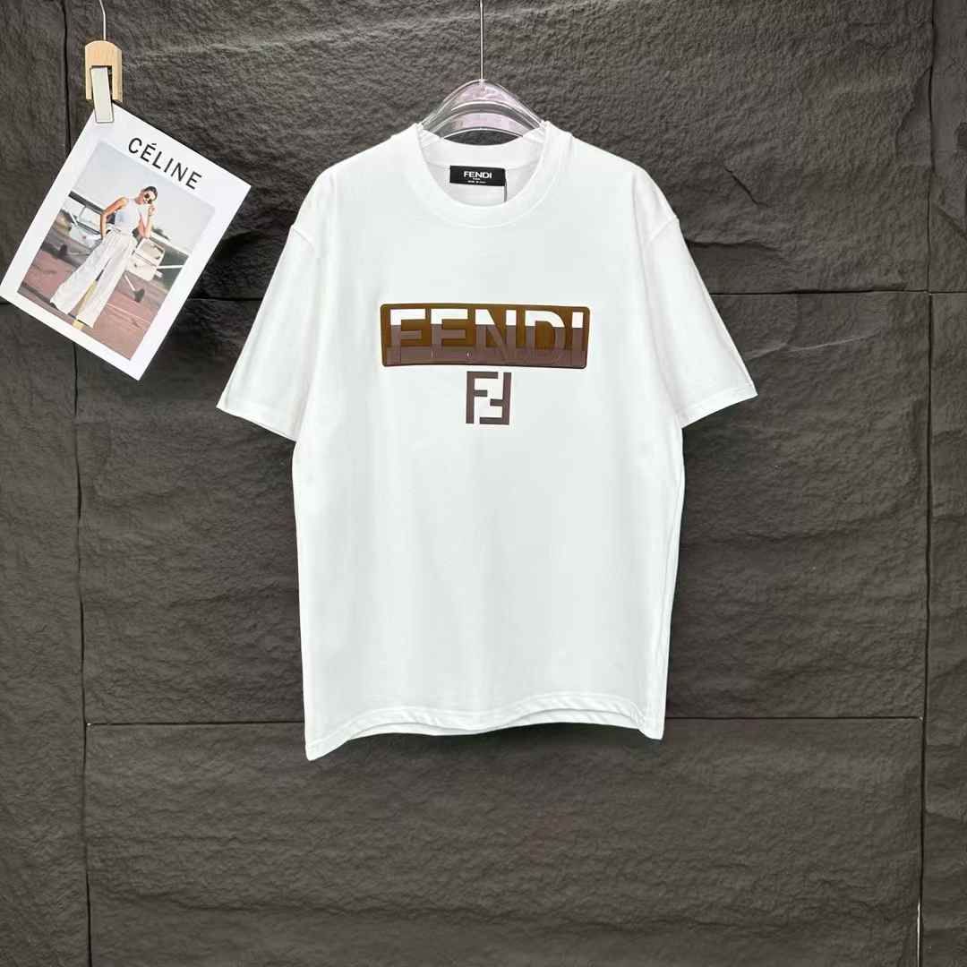Fendi men's monogram-print crew-neck oversized t-shirt