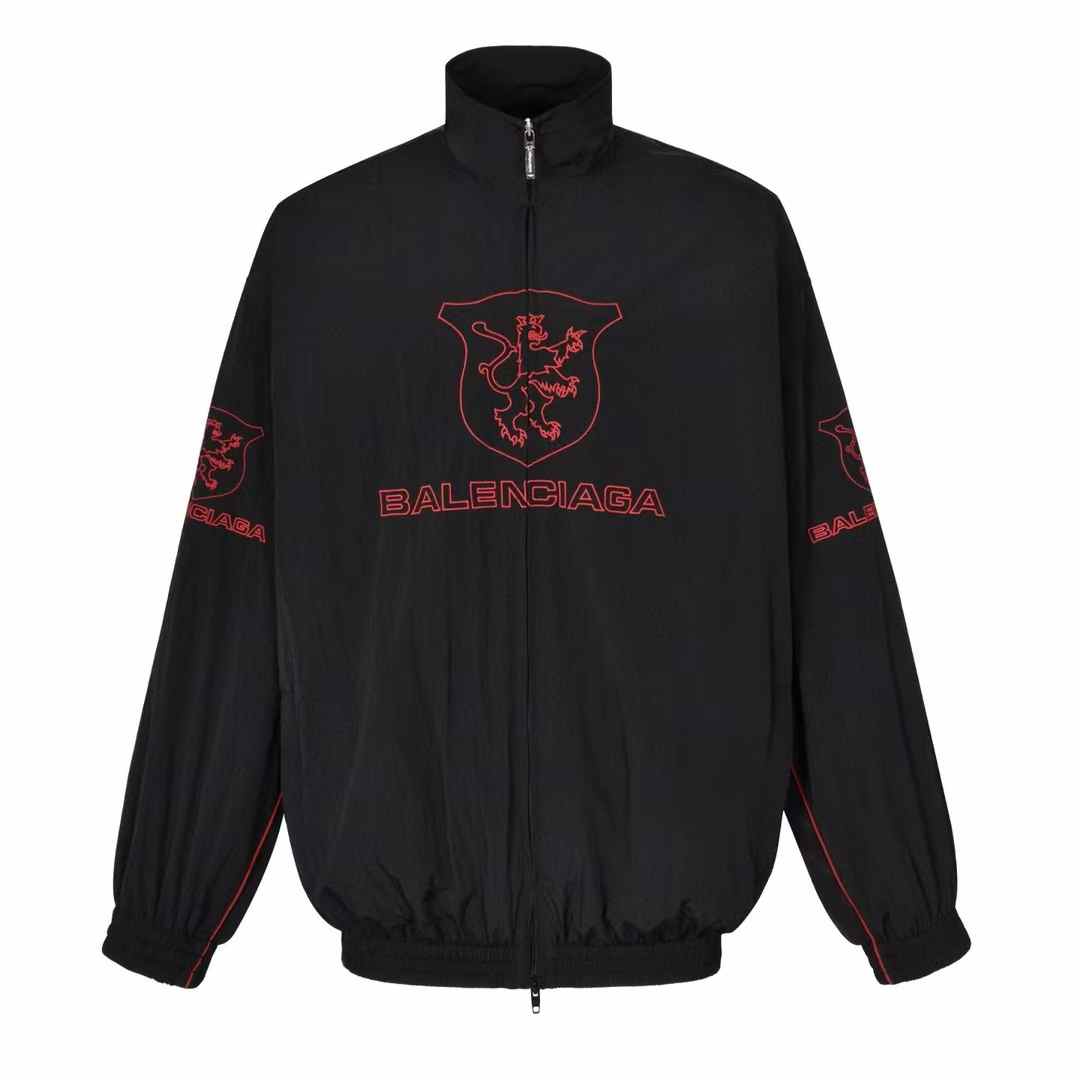 Balenciaga Black Lion Club Varsity Bomber Jacket