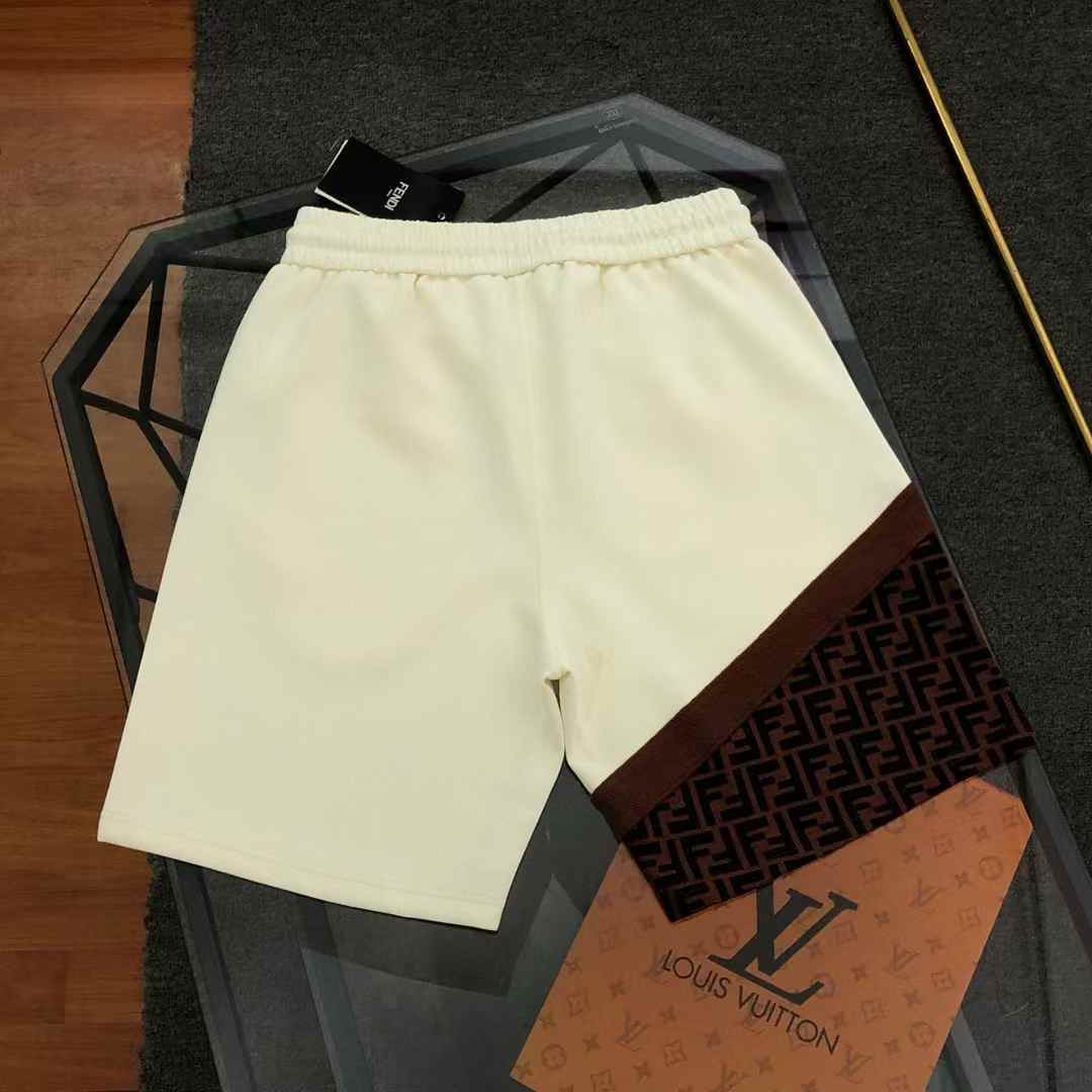 Fendi shorts with a diagonal FF-jacquard pattern on one leg