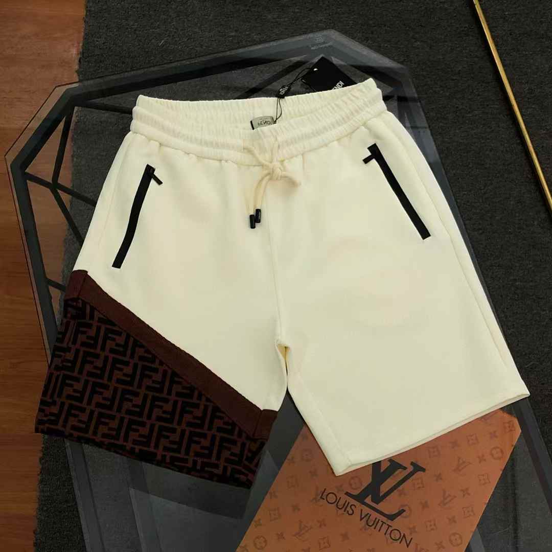 Fendi shorts with a diagonal FF-jacquard pattern on one leg