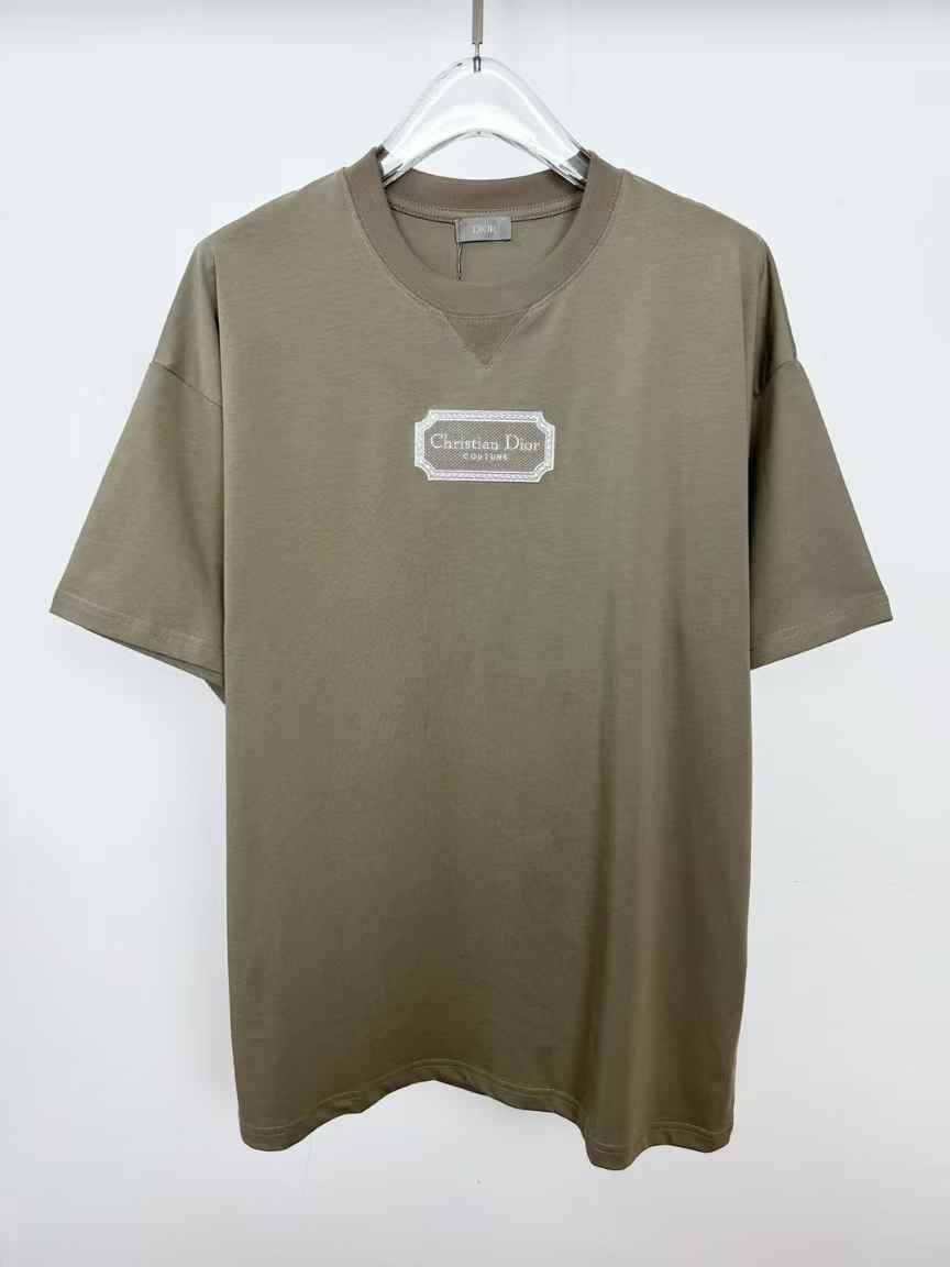 Christian Dior Couture relaxed-fit t-shirt in gray cotton jersey