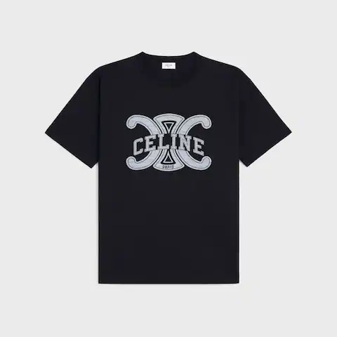 Celine Loose T-Shirt in cotton jersey with a Celine screen print