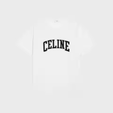 Celine Loose T-shirt in cotton jersey with a "CELINE" screen print on the chest
