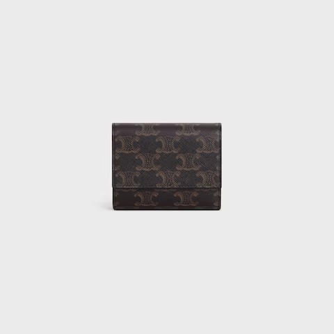 Celine Small Trifold Wallet in Triomphe Canvas