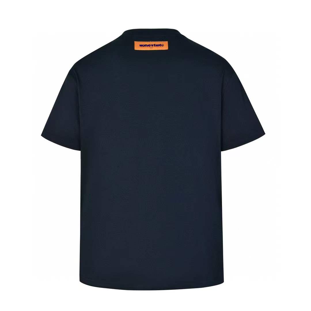 LV Embroidered signature Cotton T-shirt