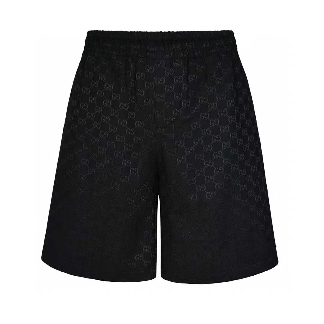 Gucci Printed Jersey Basketball Shorts in black