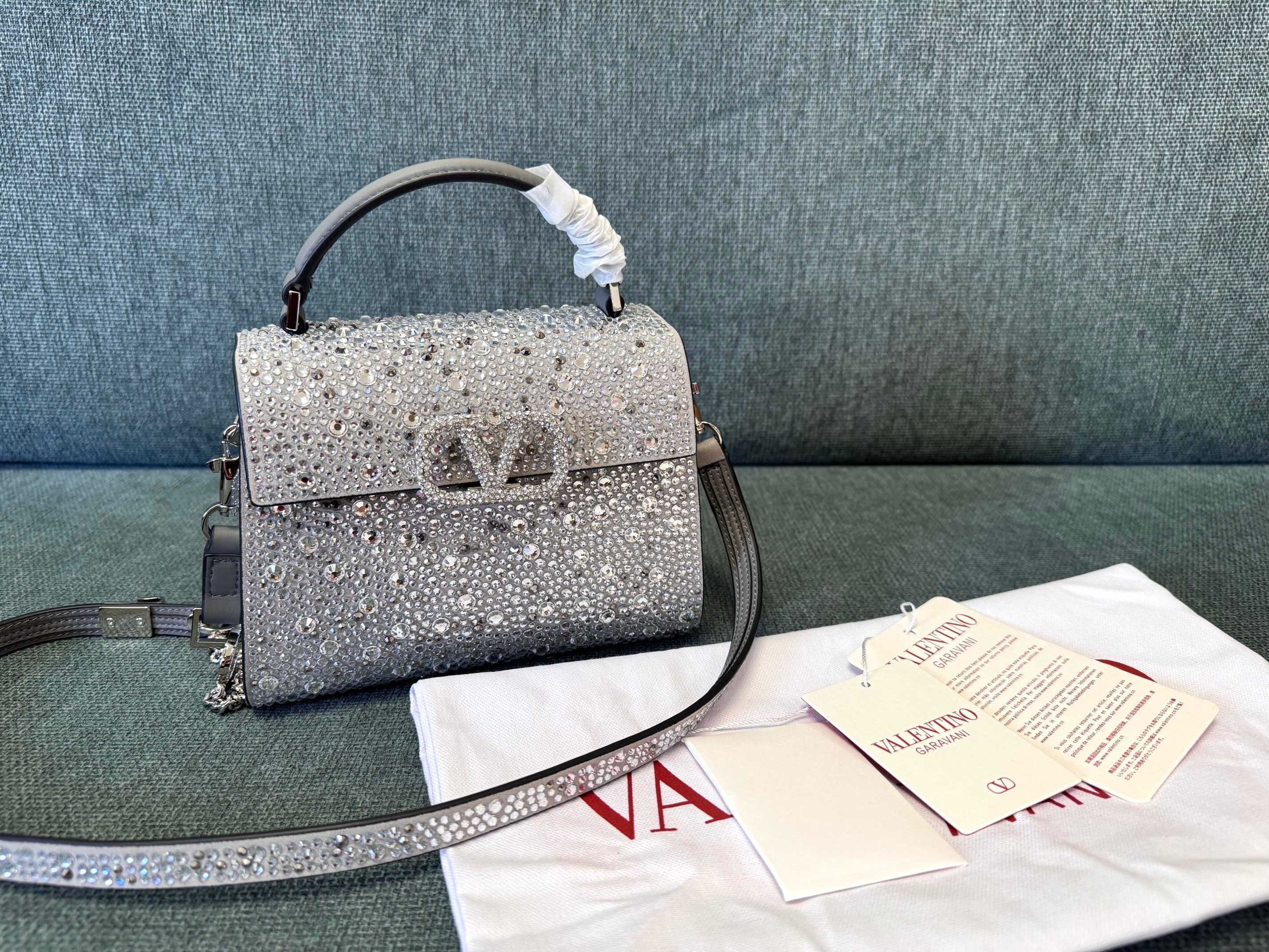 Valentino Garavani VSLING mini handbag with sparkling embroidery and a VLogo Signature closure