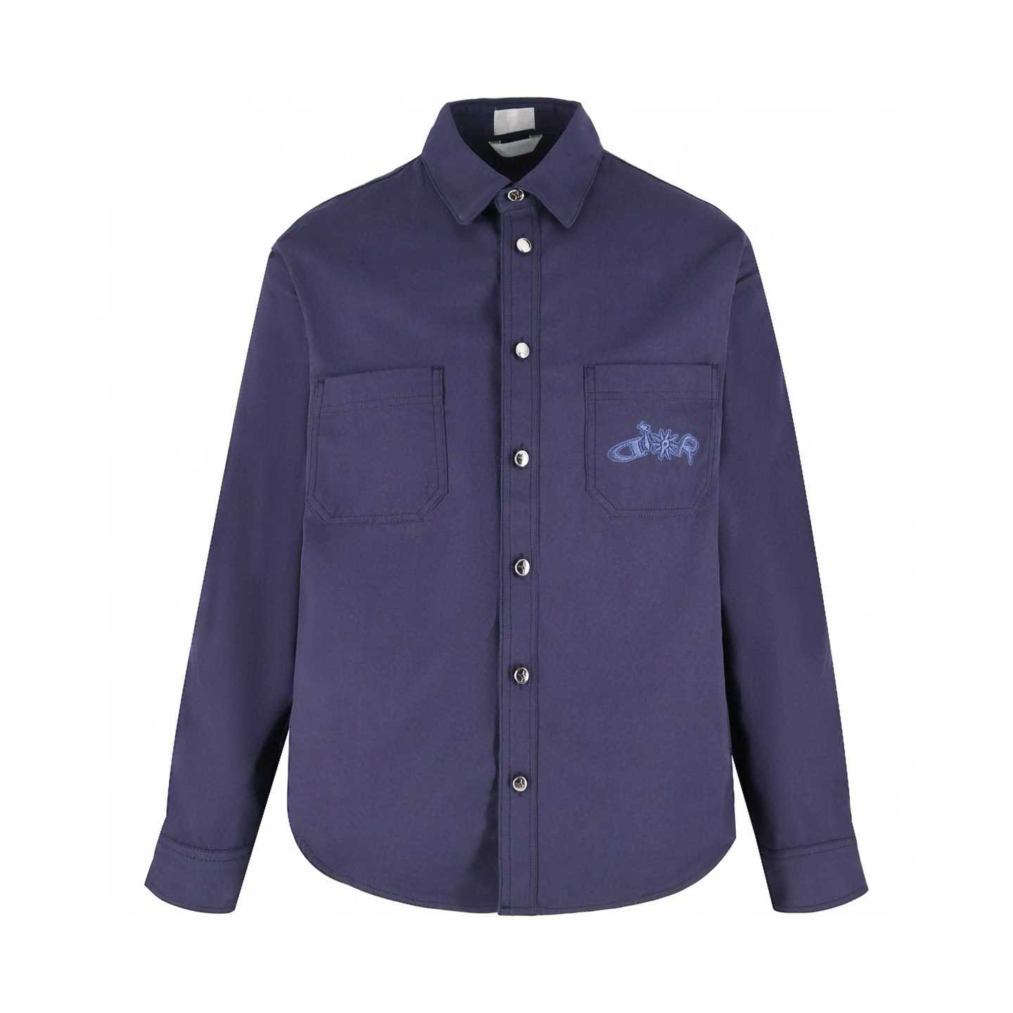 Dior and Lewis Hamilton shirt in blue cotton