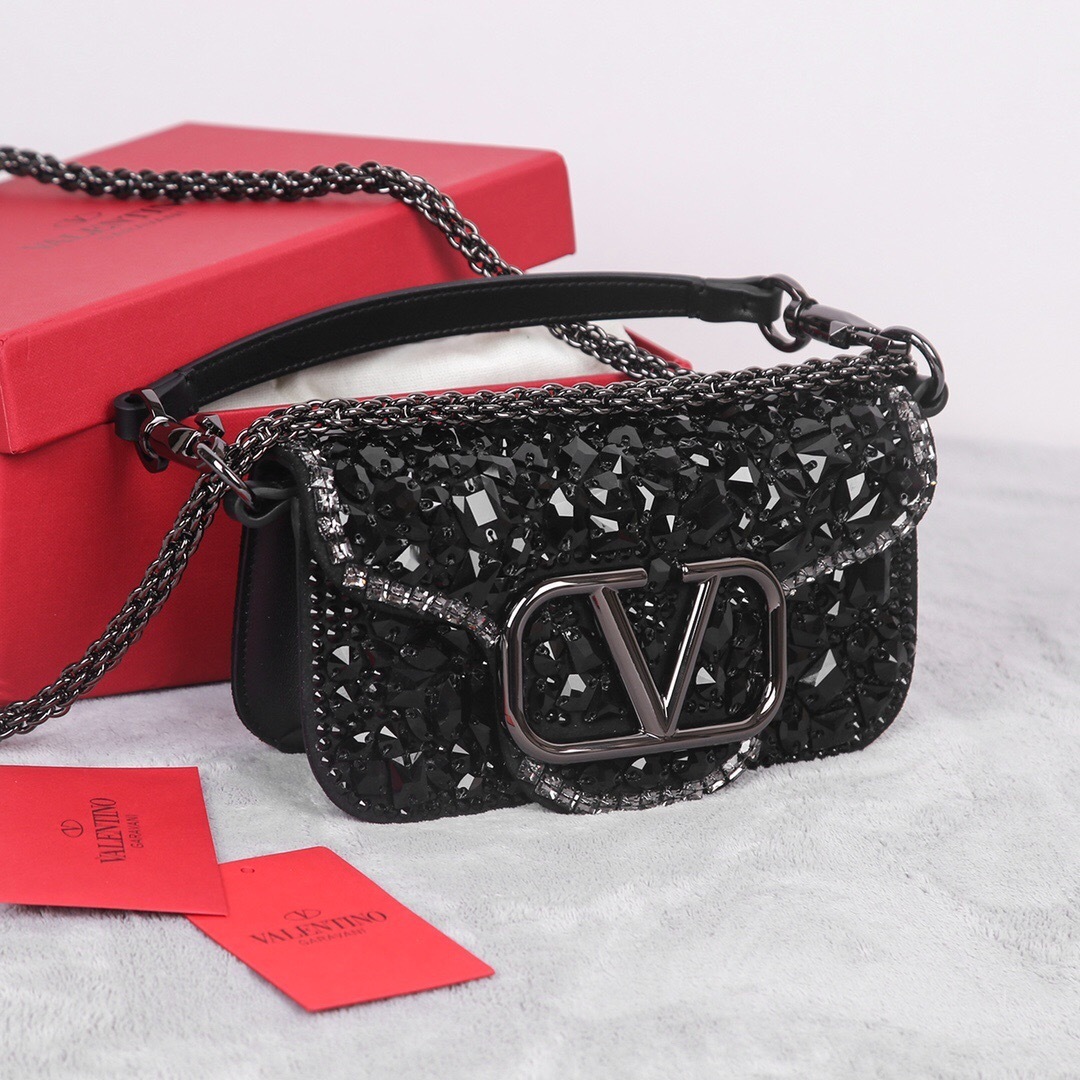Valentino Garavani Locò small shoulder bag with jewel logo
